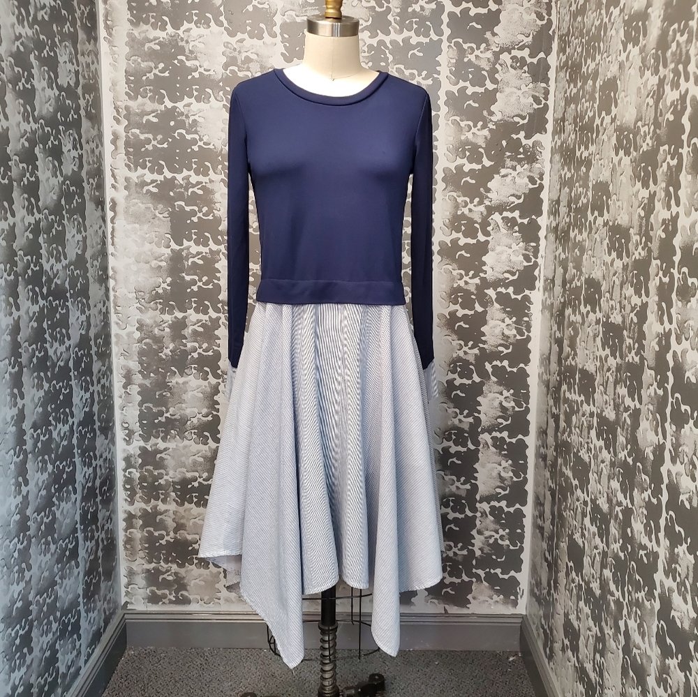 Superfoxx Striped Navy Dress